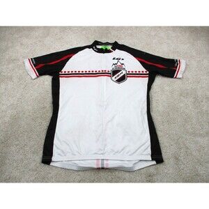Louis Garneau Cycling Jersey Mens Medium White Black King Of Mountain